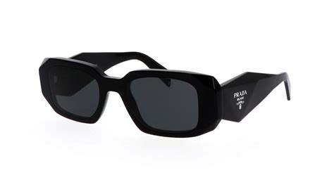 lunette de soleil prada pr17ws|Lunettes de soleil Prada Pr17Ws 1Ab5S0 Noir Brillant Rectangle.